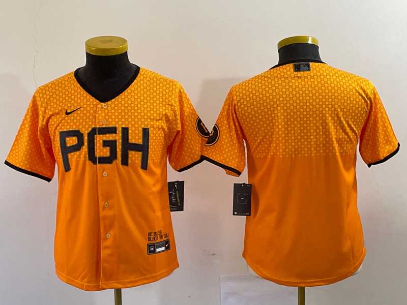 Youth Pittsburgh Pirates Blank Yellow 2023 City Connect Stitched Jersey,We sell and wholesale Youth Pittsburgh Pirates Blank Yellow 2023 City Connect Stitched Jersey on line form chian!
